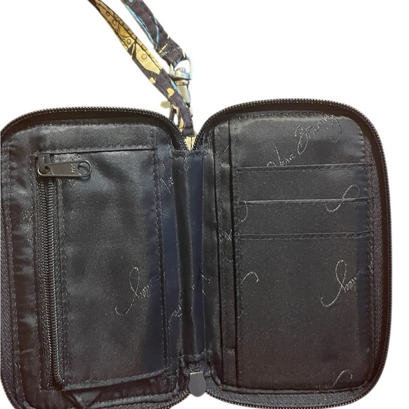 Vera Bradley Floral Wristlet - Navy and Gold - Picture 3 of 4